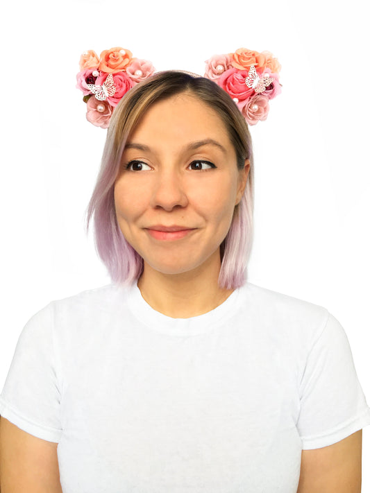 Floral Garden Cat Headband