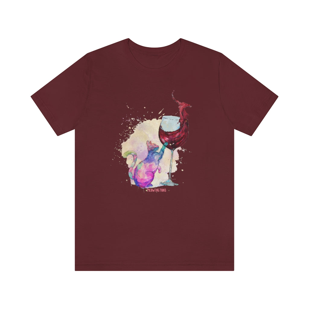 Feline Tipsy Cat Wine T-Shirt