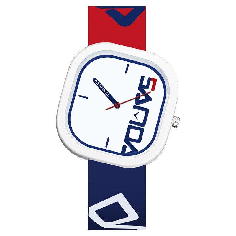 Sanda Silicone Square Fashion Trend Waterproof Watch