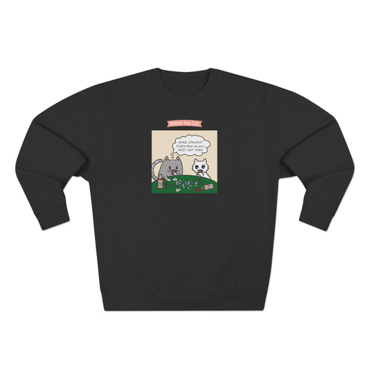 Cat Poker Comic Crewneck Sweatshirt