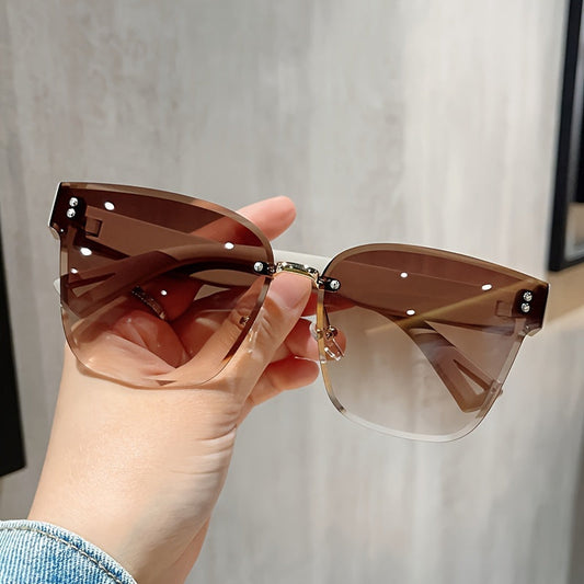 Square Rimless Gradient Sunglasses - Trendy Fashion Eyewear