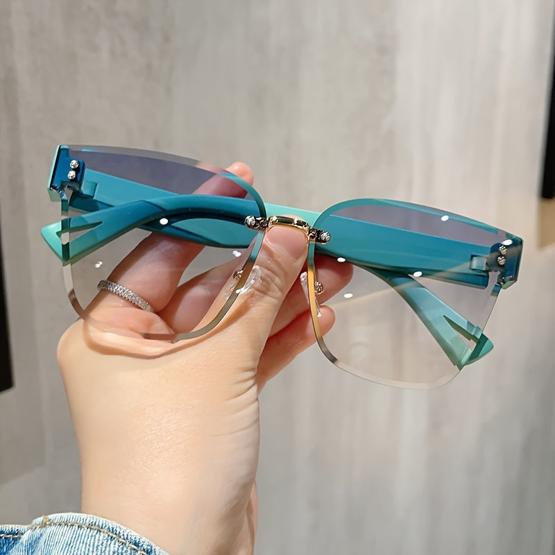 Square Rimless Gradient Sunglasses - Trendy Fashion Eyewear