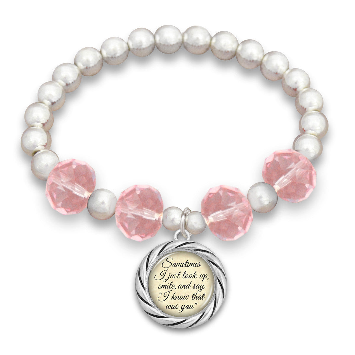 "I Know That Was You" Beaded Stretch Bracelet