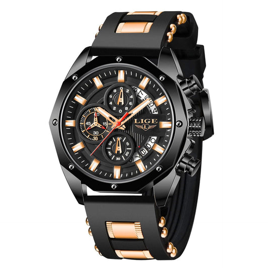 Lige Sports watch multifunctional waterproof watch For Men 8908