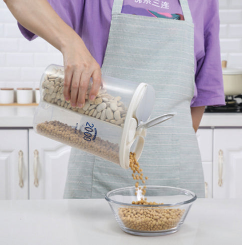 Kitchen Storage - Transparent Sealed Cans/Jars/Storage Box 4 Section