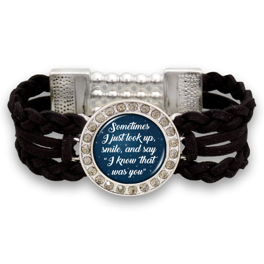 "I Know That Was You" Night Sky Suede Stretch Bracelet
