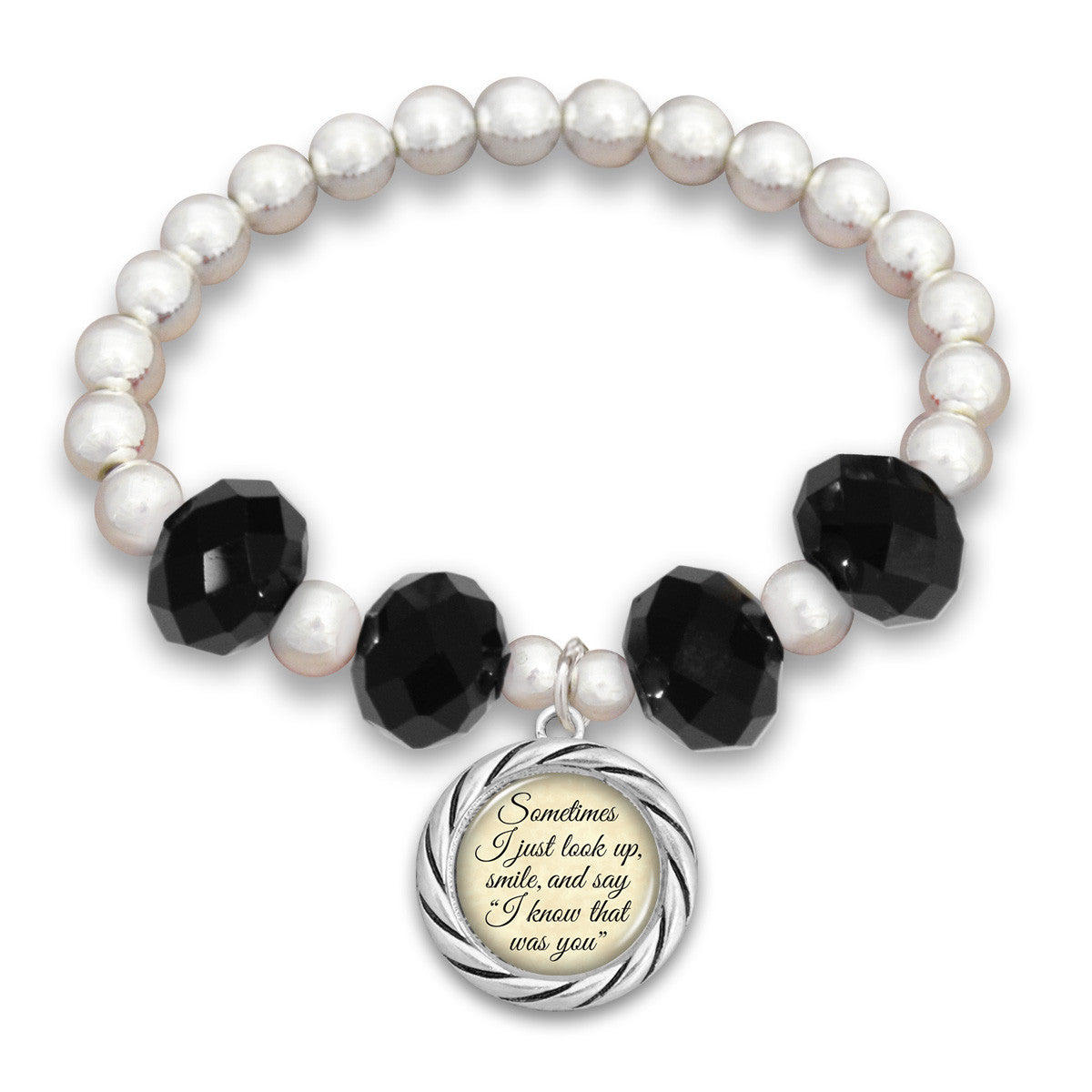 "I Know That Was You" Beaded Stretch Bracelet