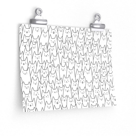 Crowded Cats Poster