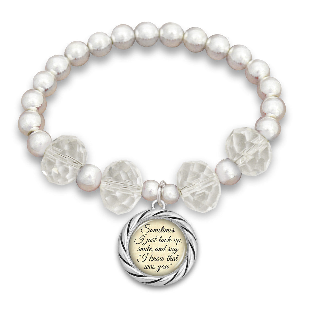 "I Know That Was You" Beaded Stretch Bracelet