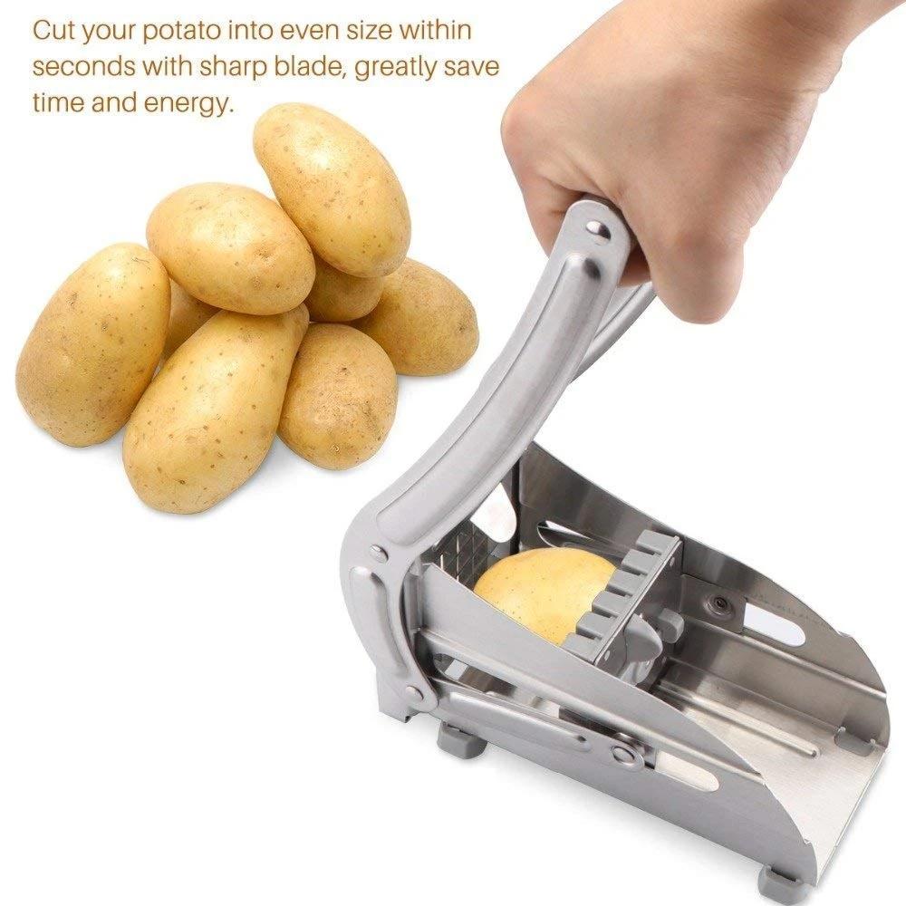 tainless Steel French Fries Potato Chips Strip Cutter Machine
