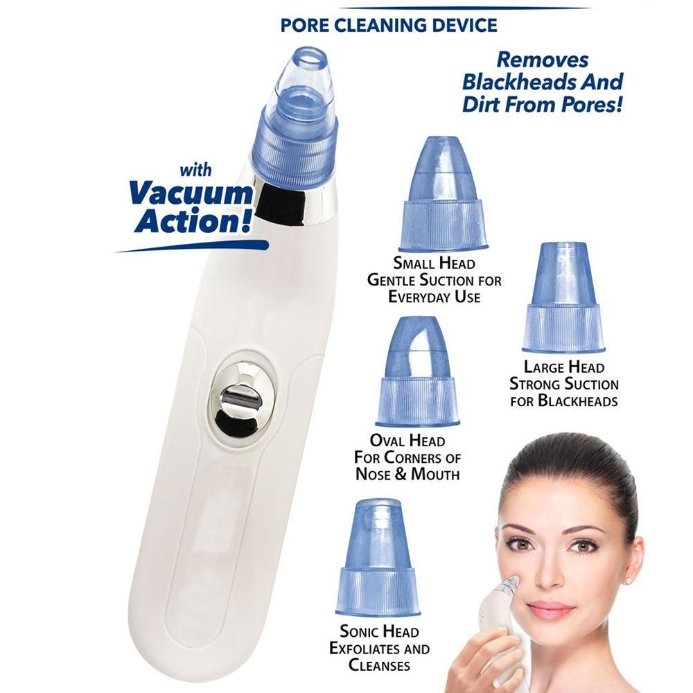 '-4 In 1 Blackhead Whitehead Extractor Remover Device Acne Pimple Pore Cleaner (Vacuum Suction Tool)