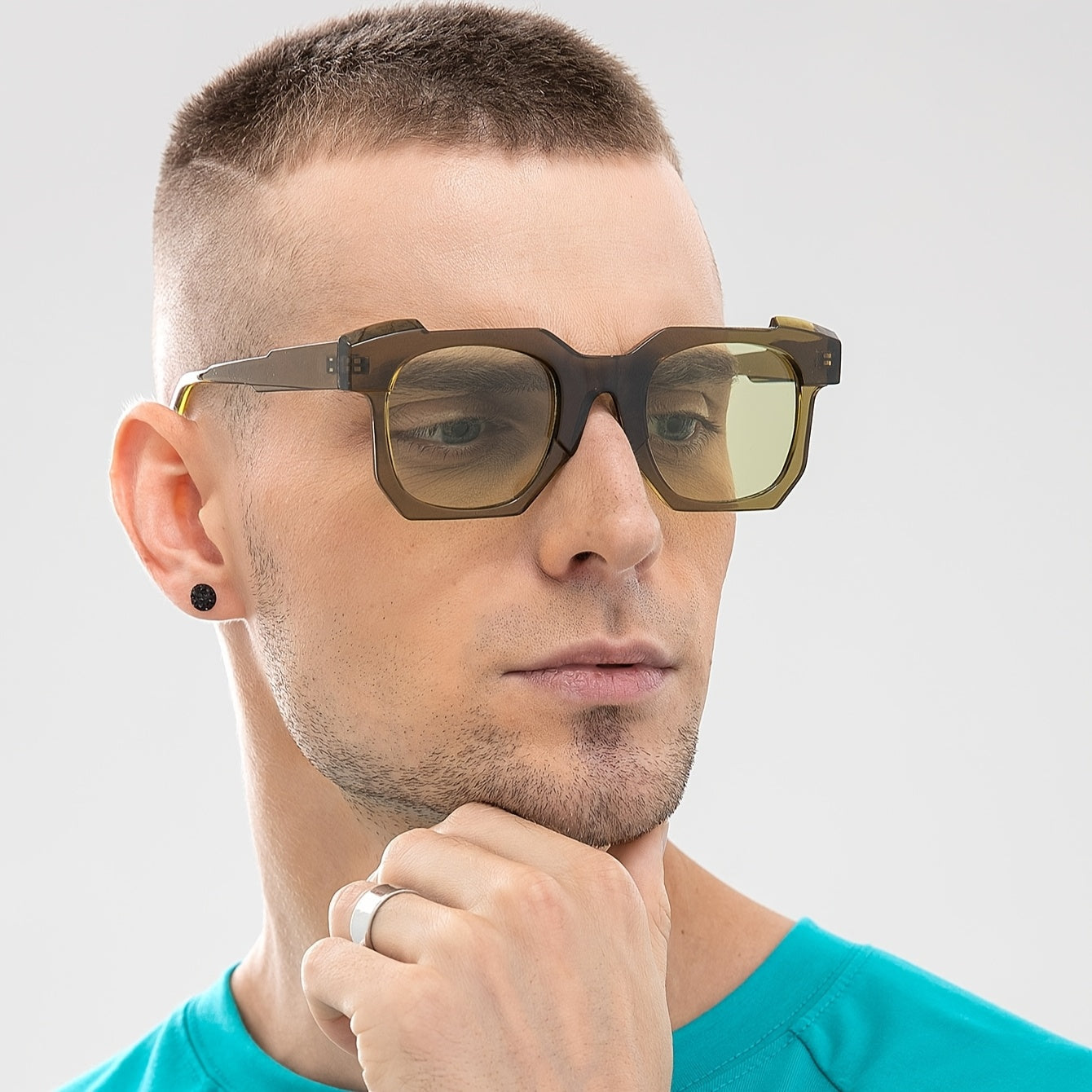 Men’s Stylish Square Glasses – Fashionable Eyewear for Daily Wear