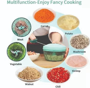 Manual 2 in 1 Compact & Powerful Hand Held Vegetable Chopper/Blender