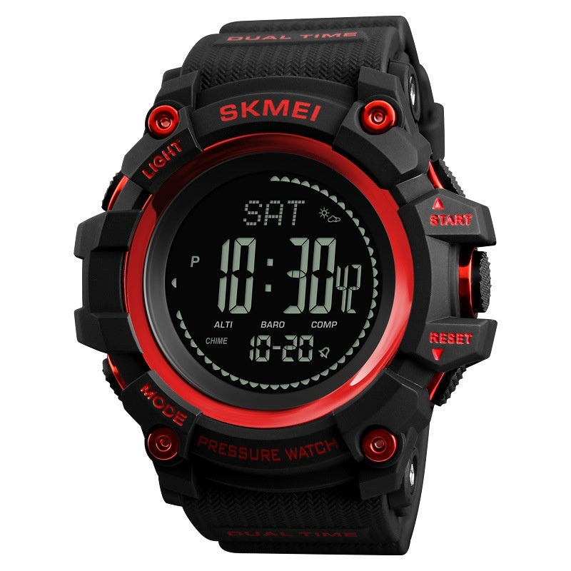 SKMEI 1358 Pedometer Barometer Thermometer Altimeter Compass Outdoor Climbing Watch For Men Original