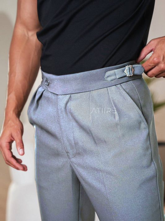 ASH GREY SIGNATURE ITALIAN GURKHA PANTS BY ATIIRE