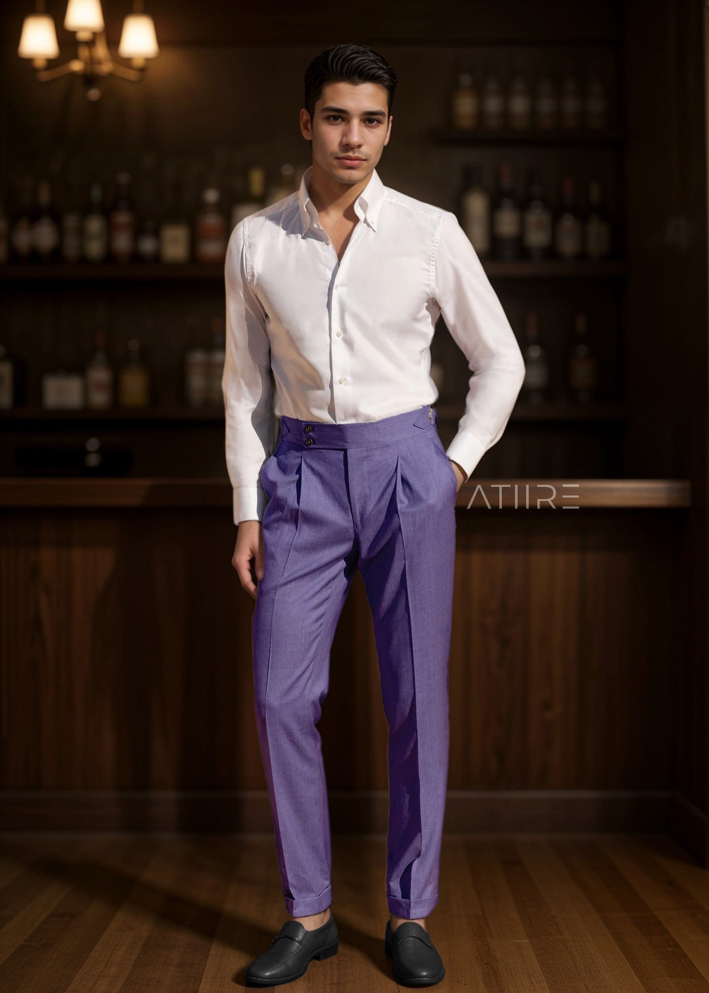 DENIM SIGNATURE BUTTONED GURKHA PANTS BY ATIIRE