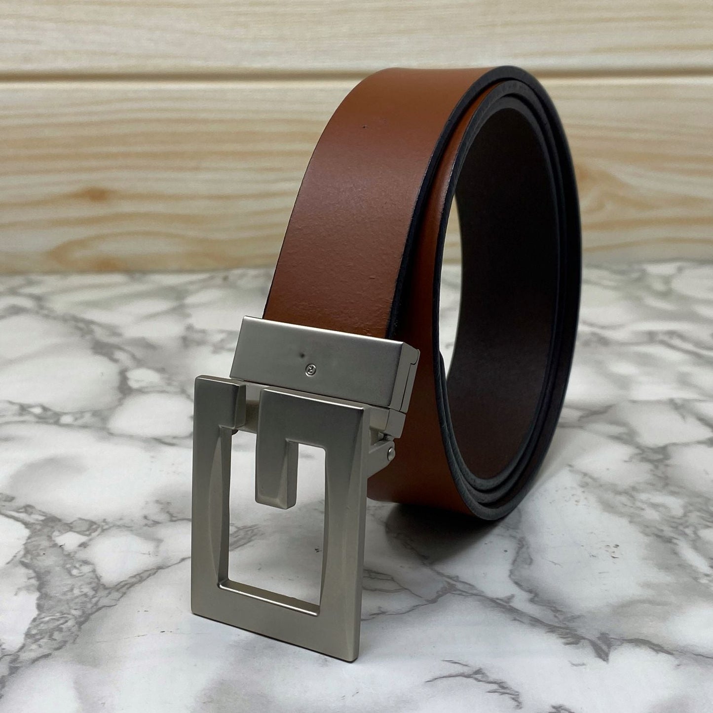 Square G-Section Leather Belt-SunglassesCraft