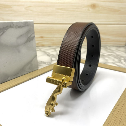 Small Jaguar Pattern Reversible Strap Belt -SunglassesCraft