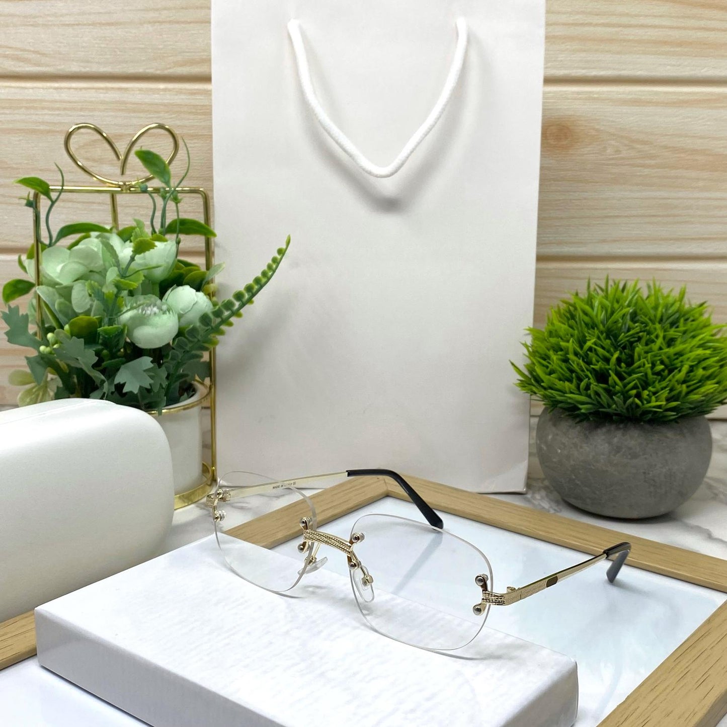 Vintage Fashion Rimless Sunglasses For Men And Women-SunglassesCraft