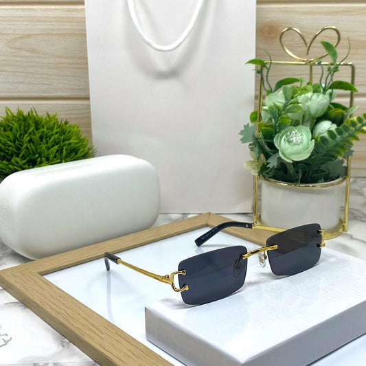 Metal frame Rimless sunglasses For Men And Women-SunglassesCraft