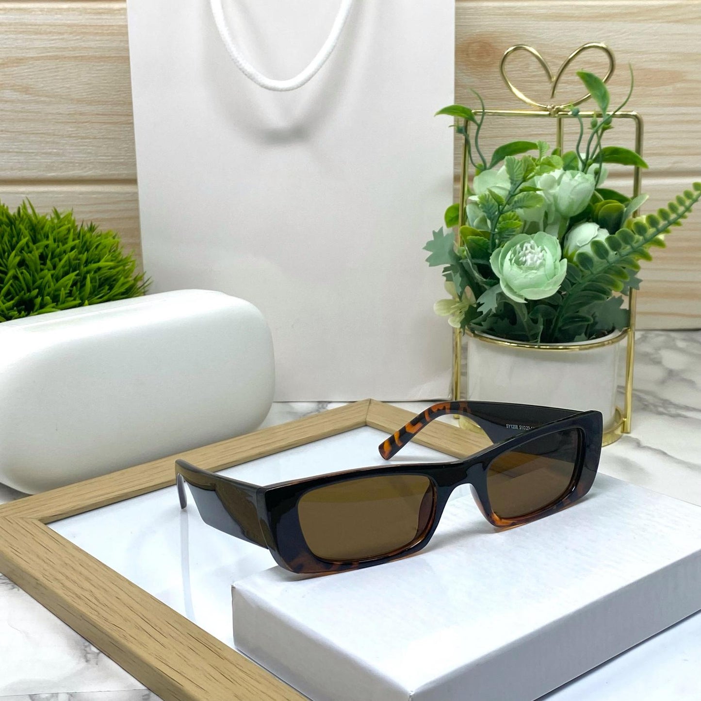 Retro Vintage Rectangle Sunglasses Unisex-SunglassesCraft