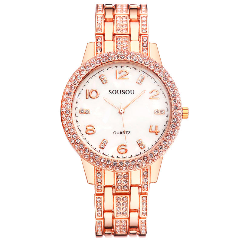 Luxury Diamond Bracelet Watch – Unisex Fashion Quartz Timepiece
