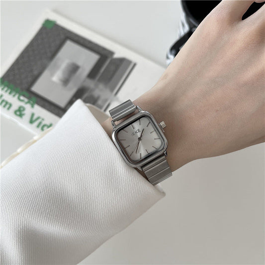 Niche Bamboo Strap Square Watch