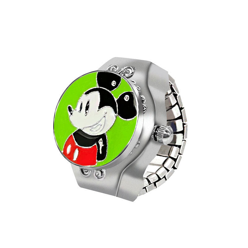 Kid's Flip Ring Watch – Mickey Mouse Quartz Finger Watch