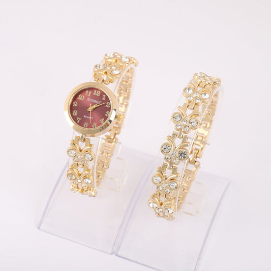 Elegant Butterfly Bracelet Watch for Women – Stylish Round Dial