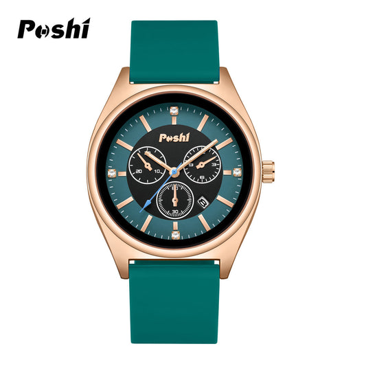 Women’s Fashion Quartz Watch – Waterproof Silicone Strap, Calendar Display