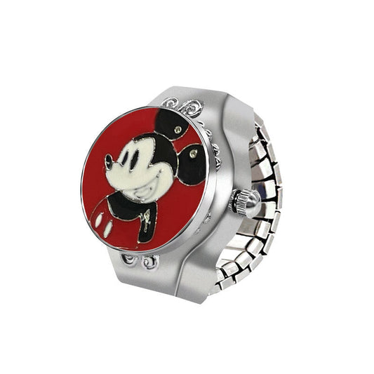 Kid's Flip Ring Watch – Mickey Mouse Quartz Finger Watch