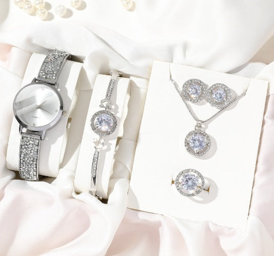 Luxury Starry Sky Diamond Quartz Watch Set –For Women’s