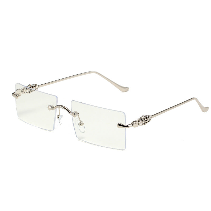 Women's Frameless Square Sunglasses – UV400 Japanese Style Resin Lenses