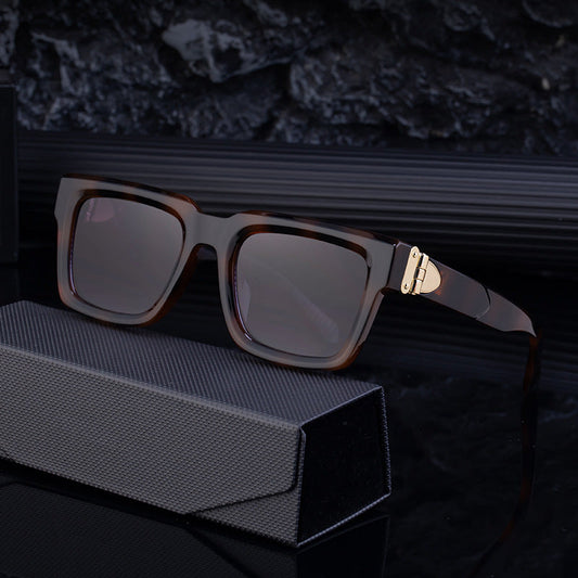 High-End Square Frame Polarized Sunglasses for Men – Luxury Style, UV Protection