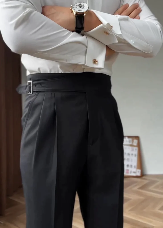 BLACK CLASSIC BUCKLE GURKHA PANTS BY ATIIRE