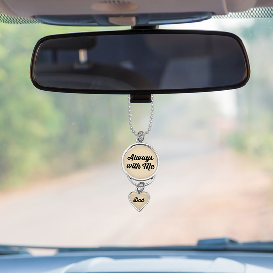 Always With Me Dad Rearview Mirror Charm