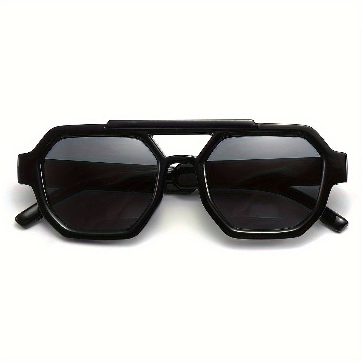 Retro Polygonal Flat-Top Sunglasses for Men & Women