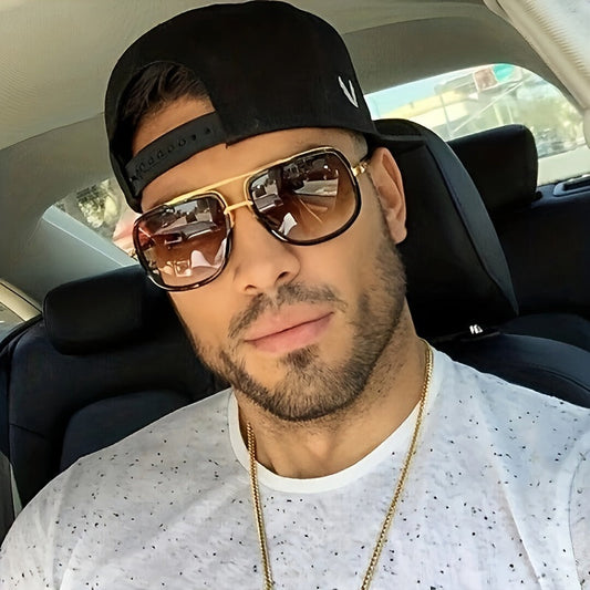 Fashion Double Beam Frame Glasses – Unisex Sunglasses with Anti-Glare Protection