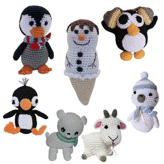 Knit Knacks Organic Cotton Cat Toy - Winter Wonderland Friends
