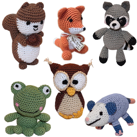 Knit Knacks Organic Cotton Cat Toy - Wild Woodland Friends