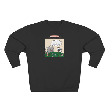 Cat Poker Comic Crewneck Sweatshirt