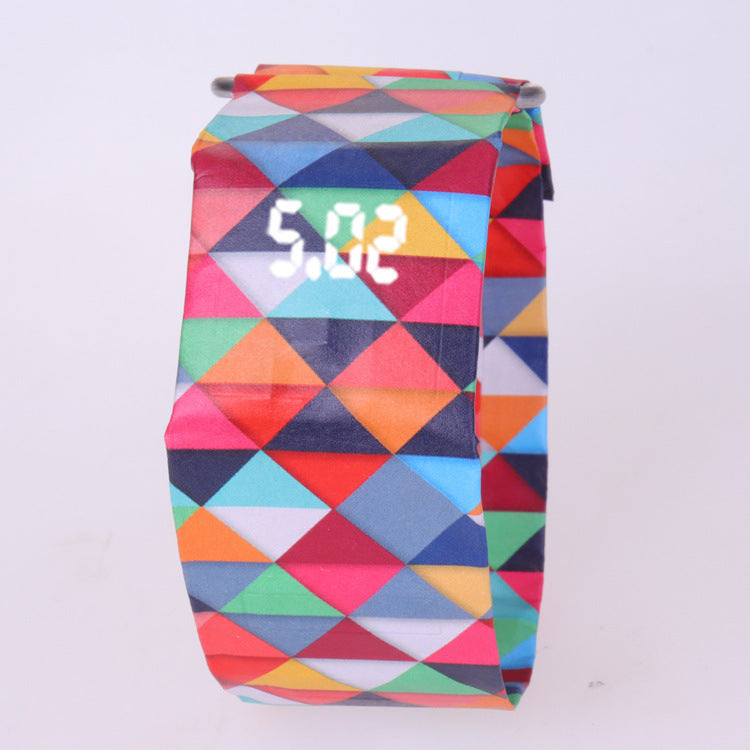 DuPont Paper LED Watch – Minimalist Black Design