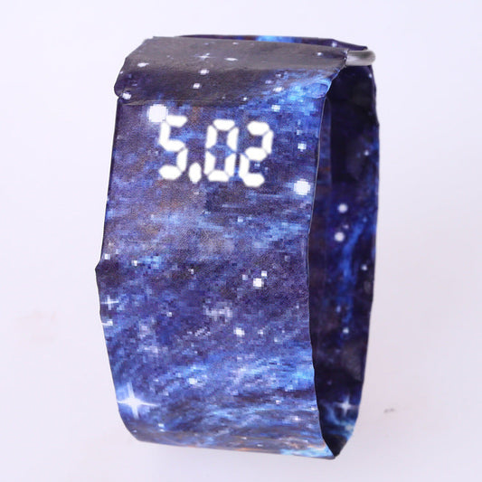 DuPont Paper LED Watch – Minimalist Black Design