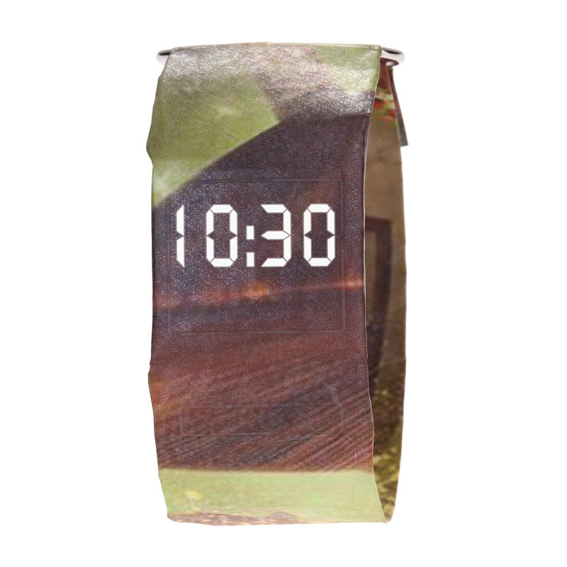 DuPont Paper LED Watch – Minimalist Black Design