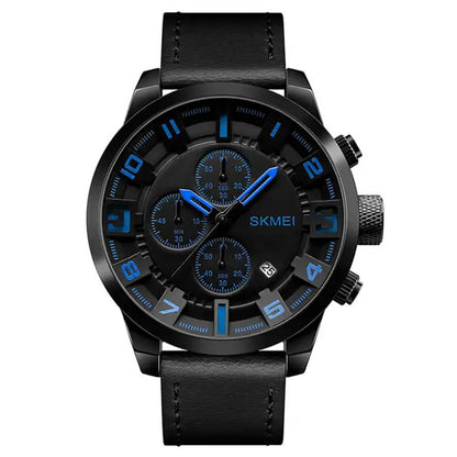 Skmei Chronograph Genuine Leather Quartz watch For Men 1309 Original