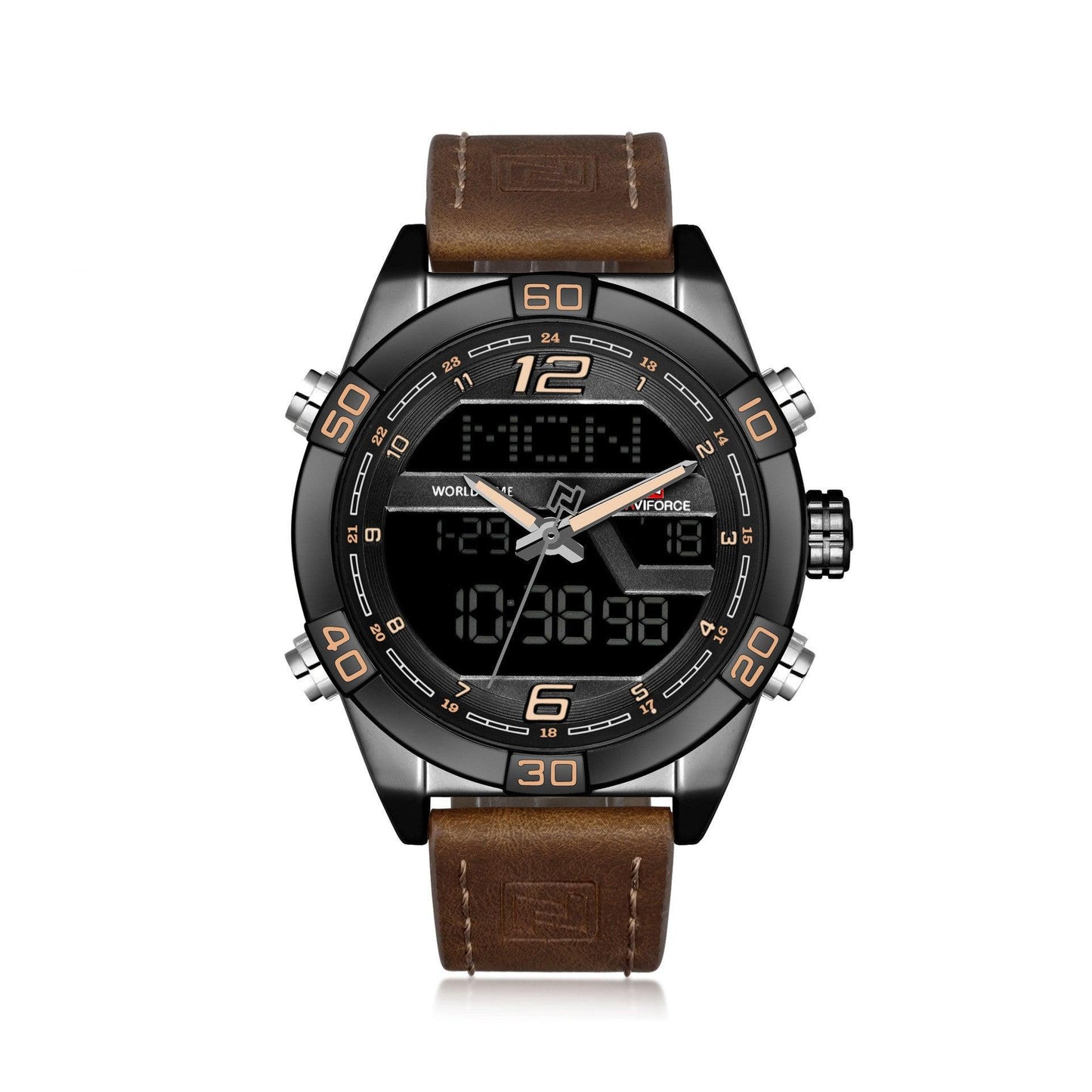 Naviforce Analog Digital Waterproof Watch For Men 9128