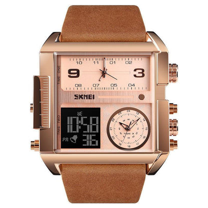 Skmei Square Large Dial Watch 3 time watch for Men 1391 Original