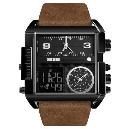 Skmei Square Large Dial Watch 3 time watch for Men 1391 Original