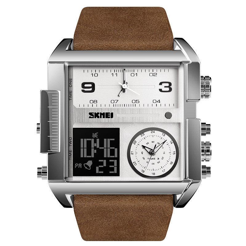 Skmei Square Large Dial Watch 3 time watch for Men 1391 Original