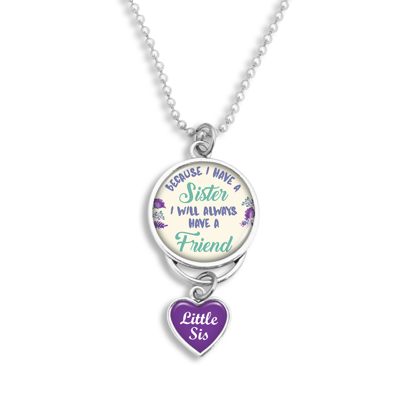Because I Have A Sister Little Sis Rearview Mirror Charm